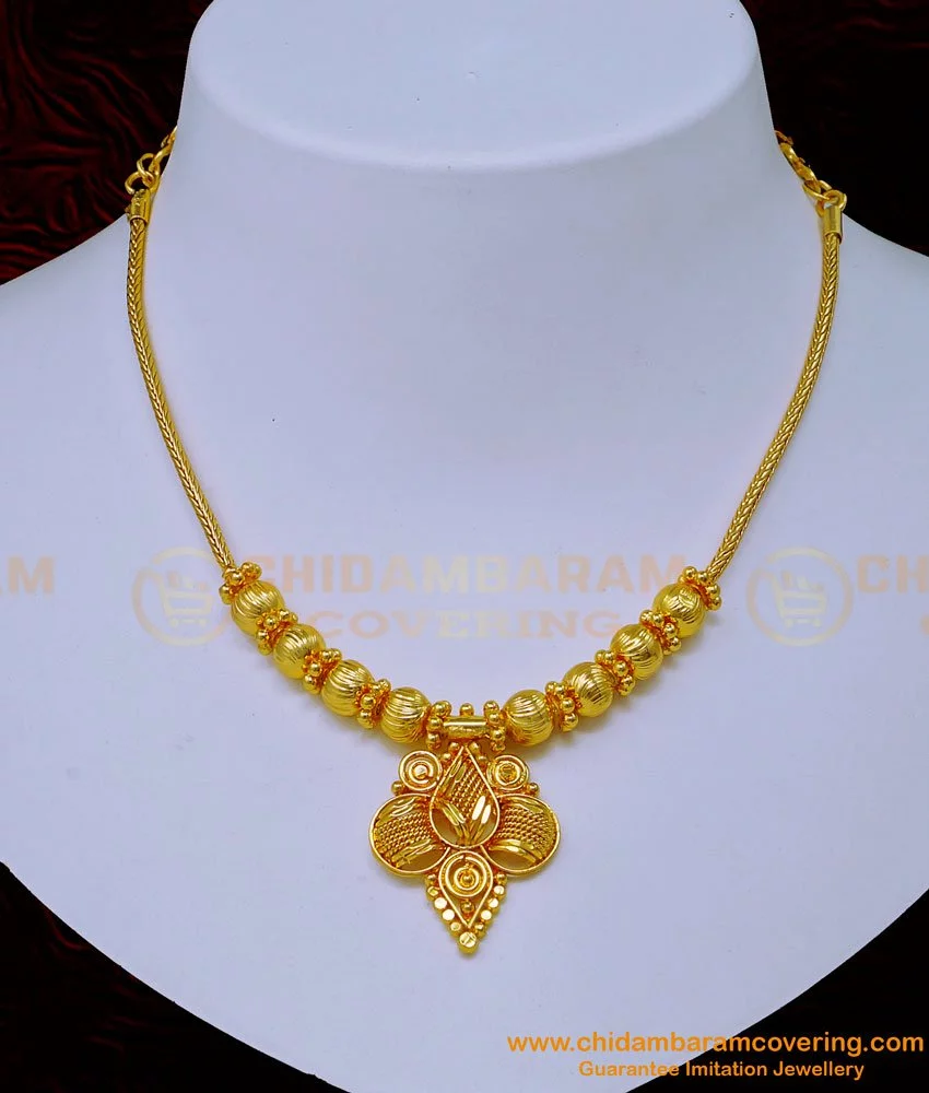 Buy Latest Simple Gold Necklace Design 1 Gram Gold Necklace Online ...