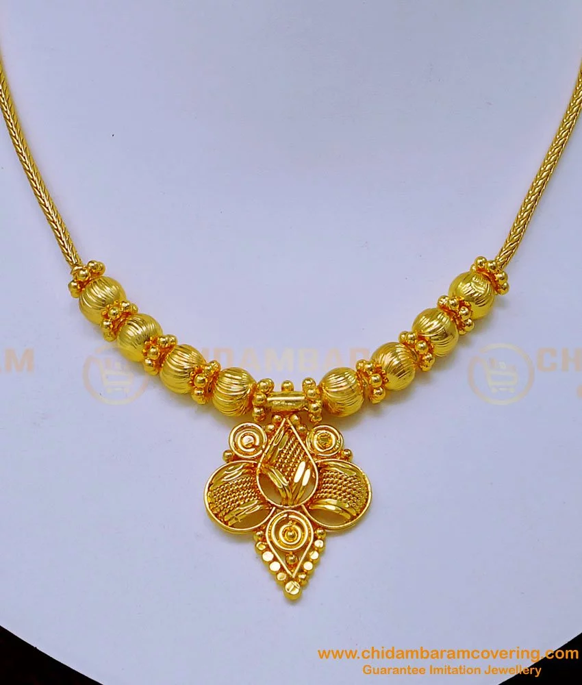Buy Latest Simple Gold Necklace Design 1 Gram Gold Necklace Online ...