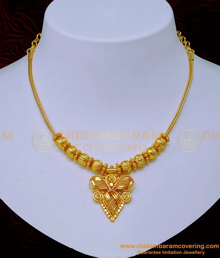 Buy Simple Bridal Gold Necklace Design South Indian Jewellery Buy ...