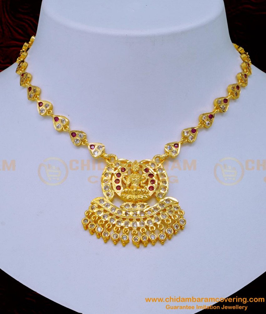  five metal impon attigai, gold plated stone attigai, gold covering necklace, impon necklace, chidambaram covering 5 metal attigai, naan patti, nanu designs,