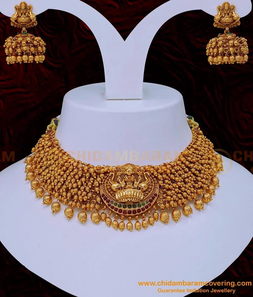 Buy Gold Necklaces Online - Latest Gold Light weight Necklace designs