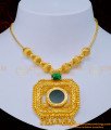 green palakka, palakka mala, palakka necklace, one gram gold palakka necklace, gold plated palakka necklace,