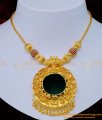 green palakka, palakka mala, palakka necklace, one gram gold palakka necklace, gold plated palakka necklace, kerala jewellery, 