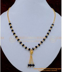 Nlc1152 - Gold Plated Jewelry Black Beads Crystal Chain Necklace Design 