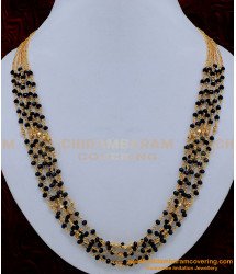 Nlc1153 - Unique Black Crystal Multi Layer Mala Necklace for Women