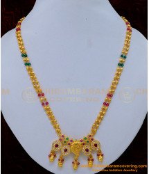 NLC1156 - Latest Collections Crystal with Gold Beads Stone Necklace Designs
