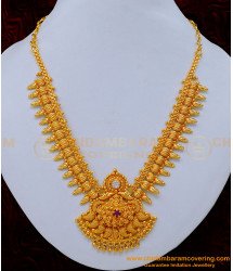 NLC1161 - Marriage Bridal Gold Look Gold Plated Necklace Design for Wedding 