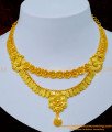 1 Gram Gold Forming Jewellery, Bridal Necklace Design, forming gold necklace