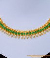 Modern Pearl with Emerald Stone Necklace Designs for Wedding