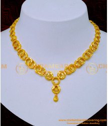 NLC1197 - Beautiful Gold Pattern Casting Necklace Designs for Wedding 