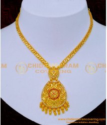 NLC1201 - Modern Simple Gold Plated Stone Necklace Designs 