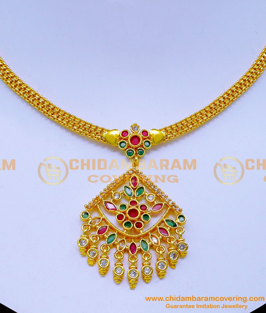 One Gram Gold Necklace Designs, One gram gold necklace designs with price,1 gram gold necklace new model,1 gram gold necklace