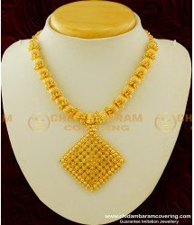 NLC273 - Latest Gold Inspired Gundla Mala Necklace Nellikai Gundu Mala Jewellery Online