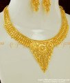 NLC276 - Grand Look Bridal Wear Gold Plated Necklace and Earring Set Buy Online