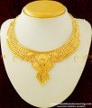 NLC283 - Beautiful Bridal Wear Gold Plated Necklace Design for Wedding