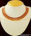 NLC286 - Latest High Quality One Gram Gold Party Wear Full Ruby Stone Necklace Buy Online