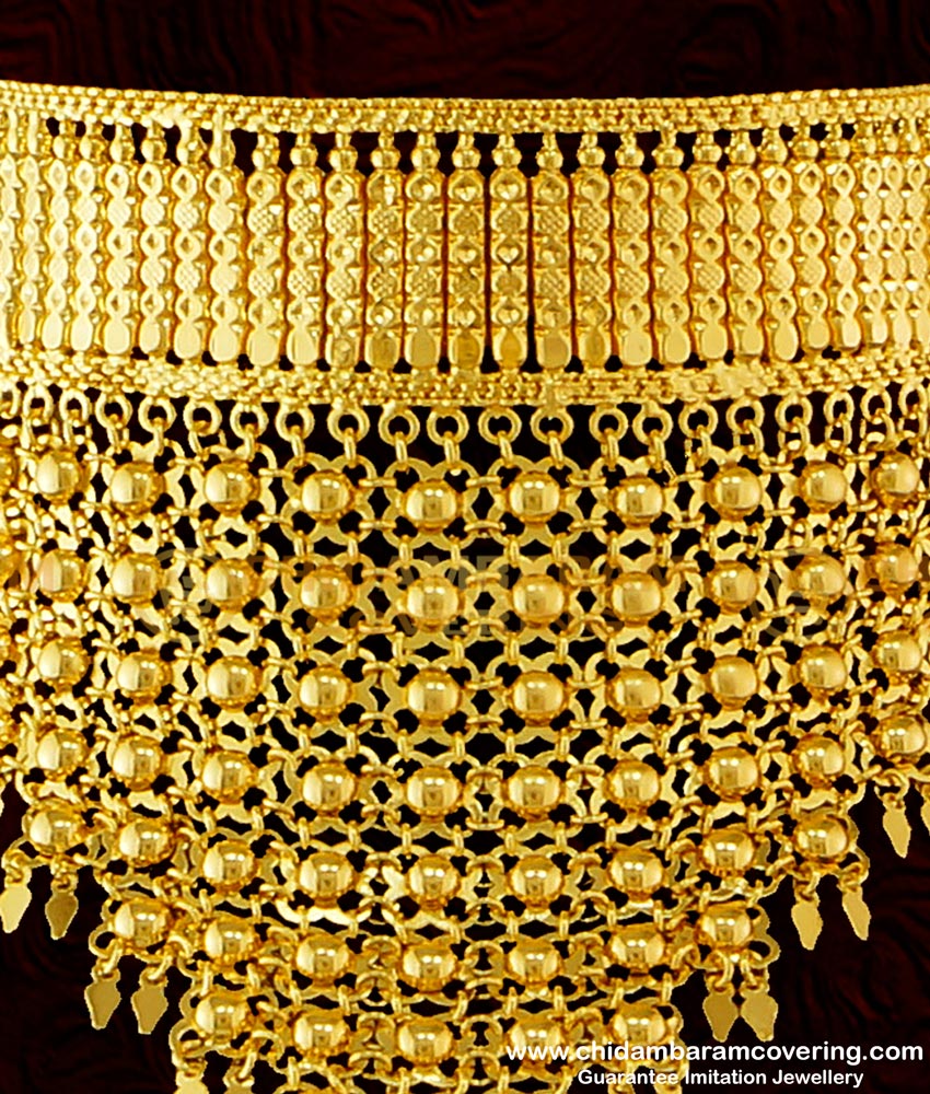 NLC287 - Kerala Gold Inspired Kaliyoonjal Elakka Thali Necklace Choker Necklace Bridal Jewelry Online