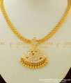NLC292 - Beautiful Impon Full White Stone Peacock Dollar Gold Design Chain Attigai Collections for Wedding