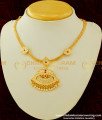 NLC293 - New Collection Flower Design Thick Metal Stone Attigai One Gram Gold Panchalogam Necklace Online