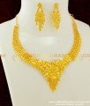 NLC298 - Buy Gold Forming Necklace Design In 2 Gram Gold Plated Forming Necklace and Earring Set Buy Online