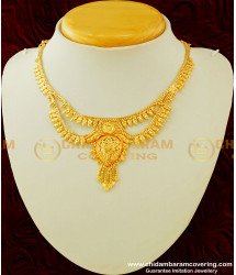NLC312 - One Gram Gold Plated Calcutta Model Double Layer Necklace Buy Online