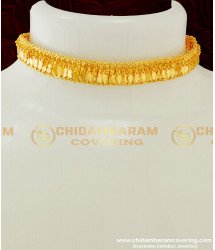 NLC315 - Kerala Gold Inspired Single Line Elakkathali Choker Necklace Bridal Jewelry Online