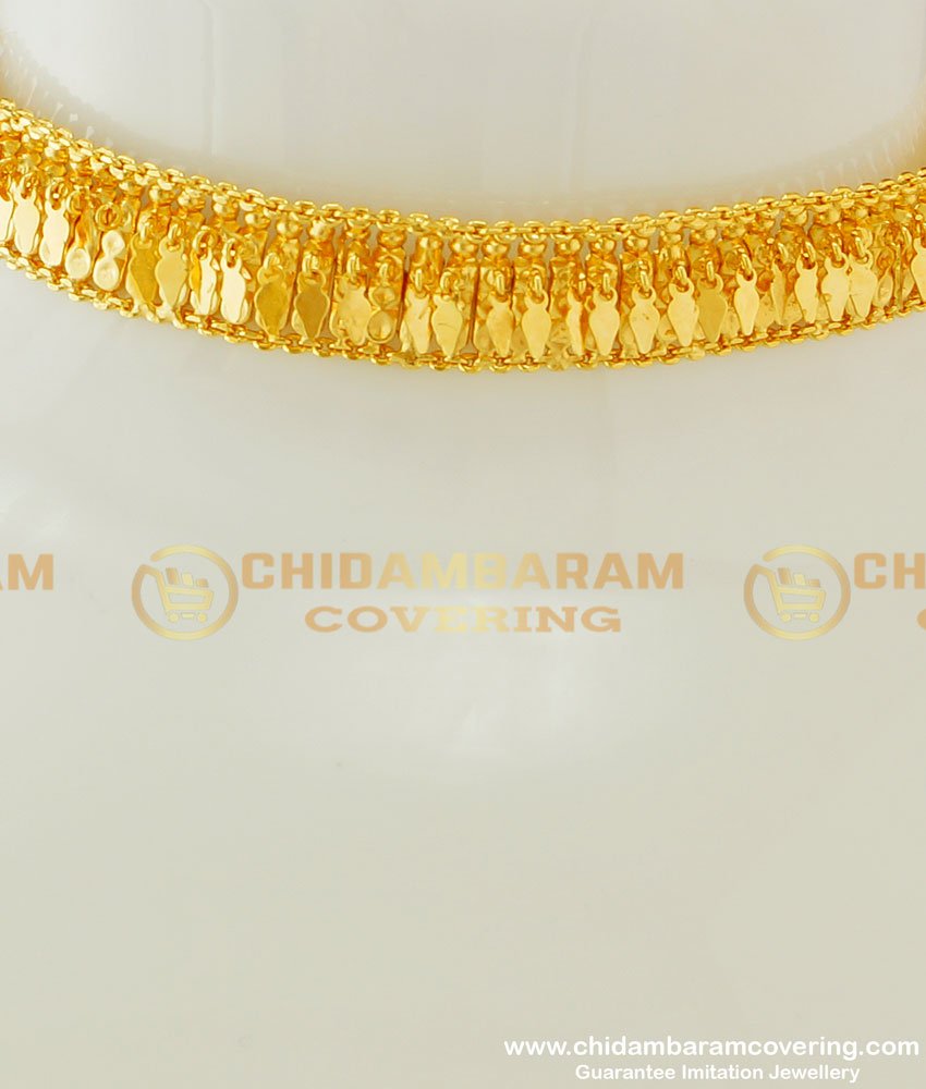 NLC315 - Kerala Gold Inspired Single Line Elakkathali Choker Necklace Bridal Jewelry Online