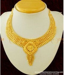 NLC318 - Traditional Gold Necklace Design Necklace Micro Plated Jewellery Online Shopping 