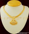 NLC323 - Traditional Old Model Attigai One Gram Gold Plated Impon Stone Attigai Necklace Collections for Wedding