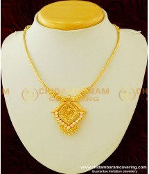 NLC330 - Unique Simple Gold Necklace Designs Full AD Stone Necklace for Women 