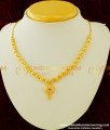 NLC332 - New Model Stunning Gold Simple Gold Beads Necklace with Stone Pendant Designs for Girls