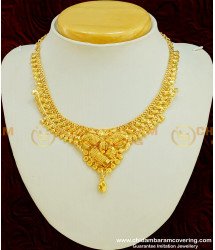 NLC353 - Traditional Gold Necklace Design Guarantee Jewellery Buy Online