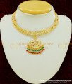 NLC398 - Unique First Quality Gold Finish Multi Stone Impon Attigai Necklace Buy Online