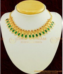 NLC420 - Attractive Real Gold Design Kerala Nagapadam Mala Necklace Design Indian Bridal Jewellery for Wedding