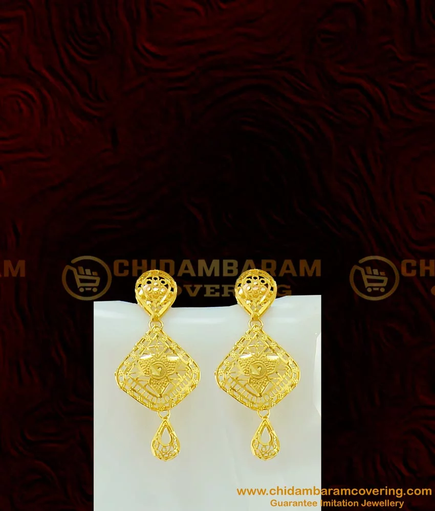 18k Real Gold Plated Heart Earrings Dubai Earrings Heart - Etsy