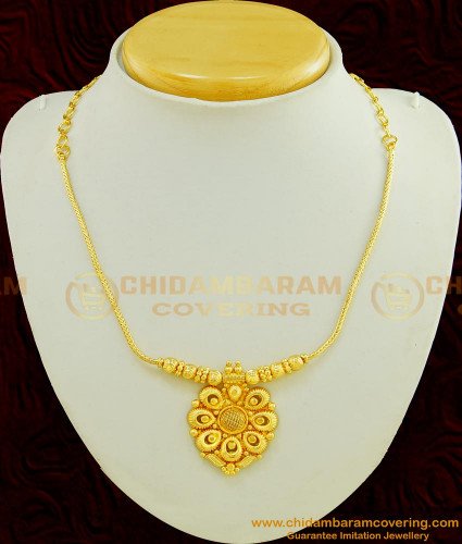 NLC436 - Kerala Light Weight Daily Wear Flower Design Necklace for Women
