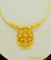NLC443 - Marriage Bridal Gold Necklace Design Light Weight Short Necklace Online 