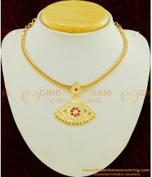 NLC471 - Traditional Impon Full Stone Dollar Attigai South Indian Jewellery Online Shopping 