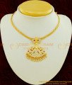 NLC500 - Five Metal Lakshmi Dollar Attigai Necklace Design Indian Traditional Jewellery Online