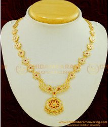 NLC501 - Beautiful First Quality Look Like Gold Design Impon Stone Attigai Necklace Buy Online