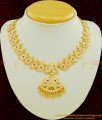 NLC503 - Grand Look Impon Gold Attigai Design Full Mango Design Impon Attigai Necklace For Wedding