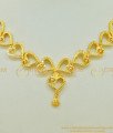 NLC517 - Latest One Gram Gold Simple Gold Casting Necklace Design for Ladies  