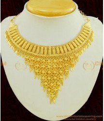 NLC561 - Gold Inspired Elakkathali Gold Choker Necklace Buy Kerala Jewellery Online
