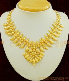 NLC562 - Kerala Jewellery Gold Inspired Light Weight Mango Necklace Bridal Wear Necklace