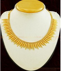 NLC593 - Buy New Model Kerala Mullamottu Style Necklace 1 Gram Jewellery for Women