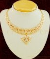 NLC599 - Getti Metal Gold Attigai Design Full Peacock Design Impon South Indian Attigai Necklace 