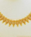 NLC619 - Kerala Jewellery One Gram Gold Plated Net Design Plain Necklace Online