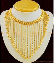 NLC644 - Arabic Style Gold Necklace Designs Gold Plated Hanging Chain Arabic Gold Choker Necklace Dubai Jewelry Online