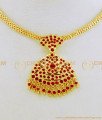 NLC660 - Indian Bridal Jewellery Gold Plated Impon Ruby Stone Necklace Attigai Necklace Buy Online