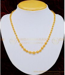 NLC714 - One Gram Gold Plated Simple Look Gold Beads Necklace Necklace for Women 